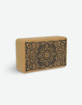 Yoga Cork Block - Mandala Black